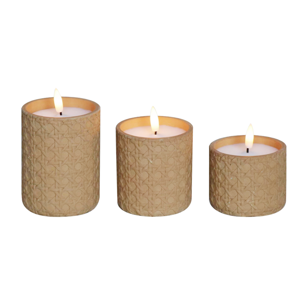 LED thực tế ngọn lửa pin 3D nến Wick