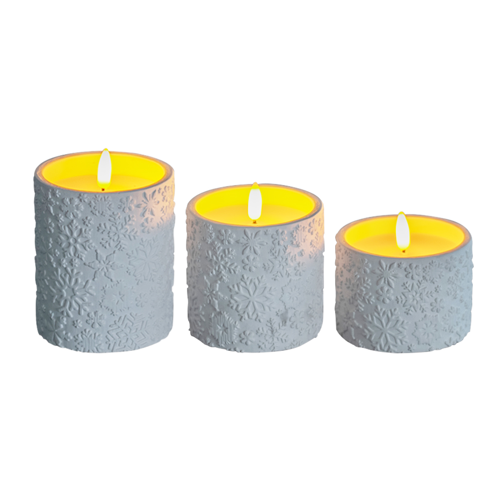LED 3D Trang trí nhà hoạt động bằng pin Viêng điện tử Flamless