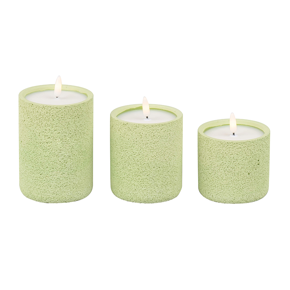 LED Xi măng 3D Wick Pin hoạt động Nến điều khiển từ xa
